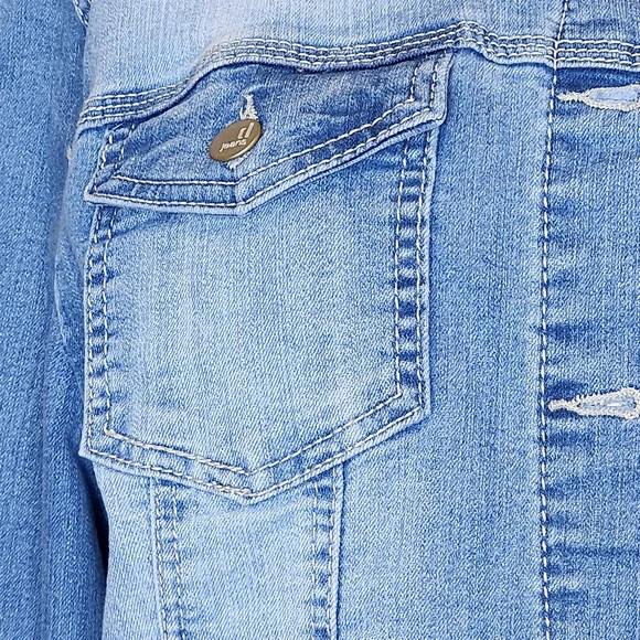 D.Jeans classic fit denim jacket light wash pockets button front sz xl nwt - Picture 7 of 16